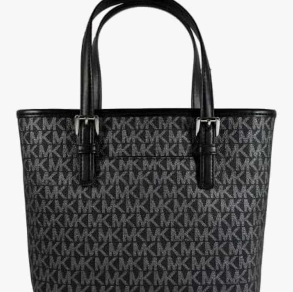 Michael Kors Black and Gray Tote Bag
